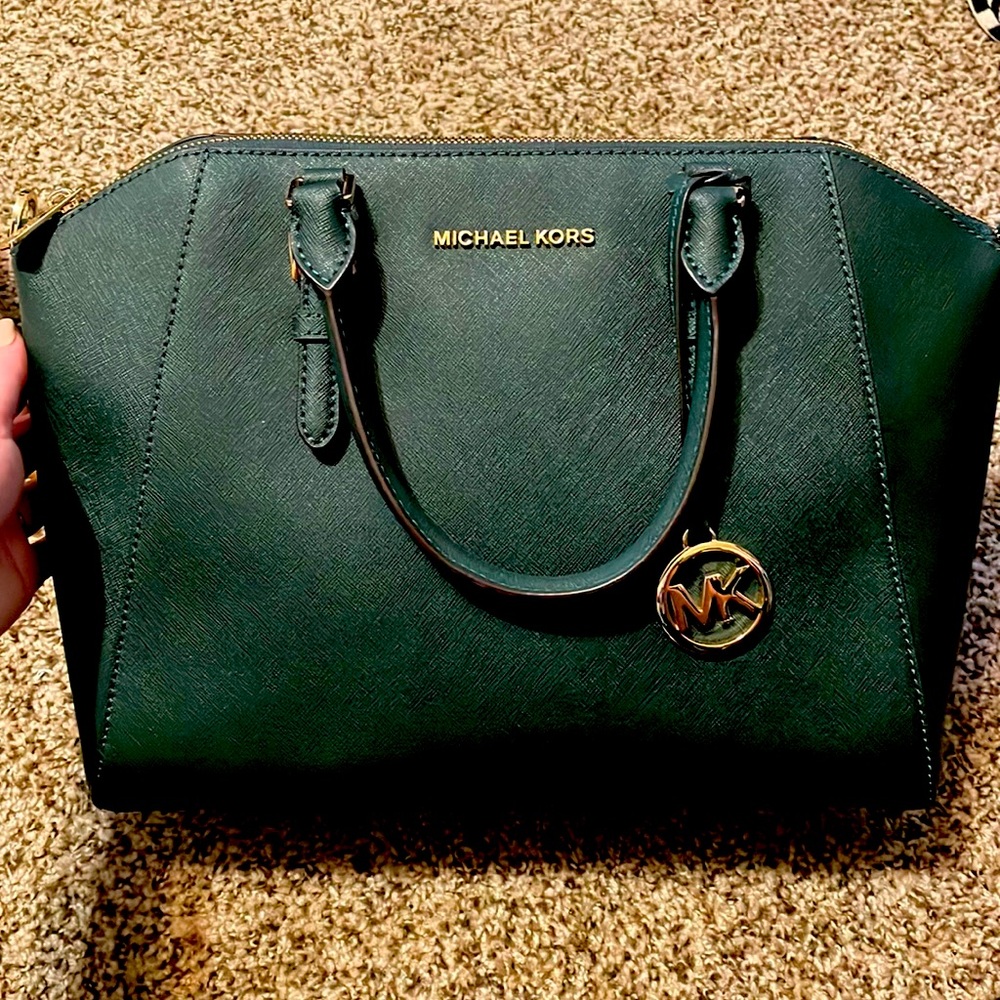 Michael Kors- Dark Green shoulder bag.